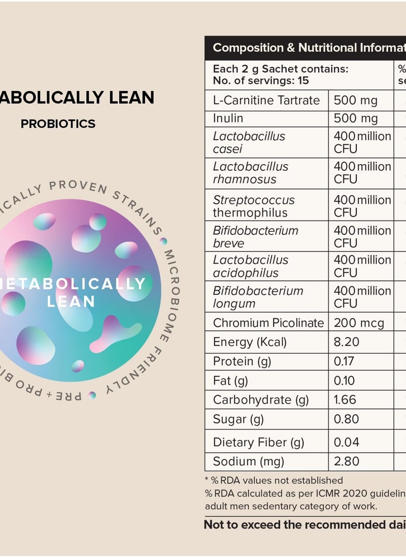 The Good Bug - The Good Bug Metabolically Lean SuperGut Powder Probiotics +Metabolic Fiber Boost Prebiotic Fiber Combo pack 30 Days Servings - Image 1