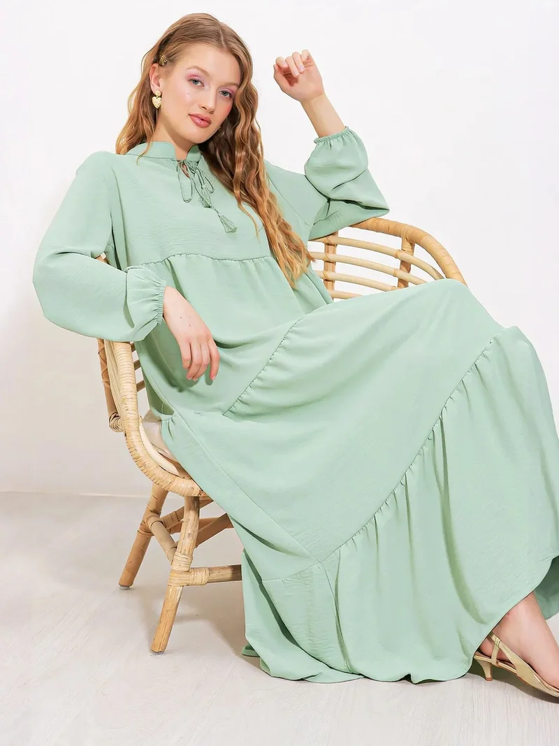 بيغ دارت BDART Maxi Dress with Bow Detail