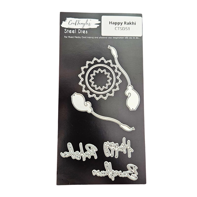 CrafTangles Steel Dies Happy Rakhi Set of 8 Dies