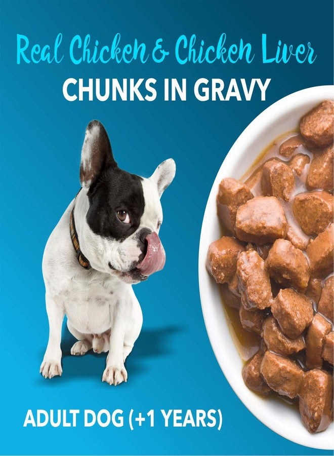 Meat Up Adult Wet Dog Food (8 x 70g) 560g + 560g (Free) 1120g| Real Chicken in Gravy| Buy 1 Get 1 | Healthy Digestion | Promotes Health & Vitality | Complete and Balanced Meal - Image 2