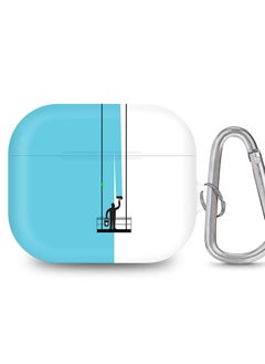 StylePods Case for Airpods 3rd Gen Case With Anti-Lost Keychain - Paint Hanger (Blue)