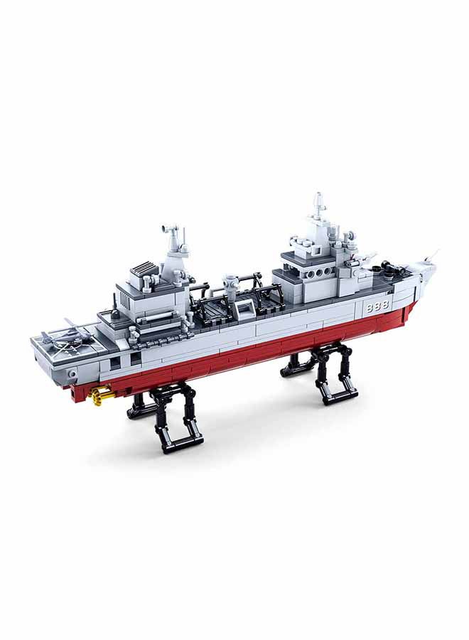 Sluban Model Bricks Series - Supply Ship Building Blocks 497  Piece With 4 Vehicles - For Age 8+ Years Old - Image 3