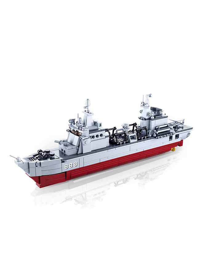 Sluban Model Bricks Series - Supply Ship Building Blocks 497  Piece With 4 Vehicles - For Age 8+ Years Old - Image 2