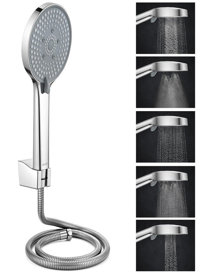 ALTON SHR20765 ABS 5-Function Hand Shower with 1.5 Meter Flexible Tube and Wall Hook, Chrome Finish - Image 1
