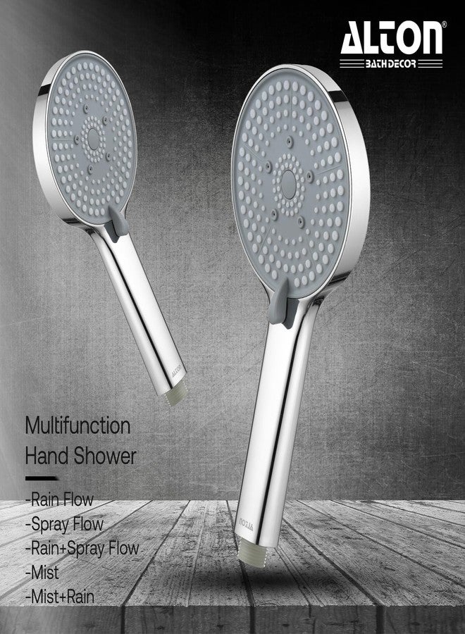ALTON SHR20765 ABS 5-Function Hand Shower with 1.5 Meter Flexible Tube and Wall Hook, Chrome Finish - Image 4