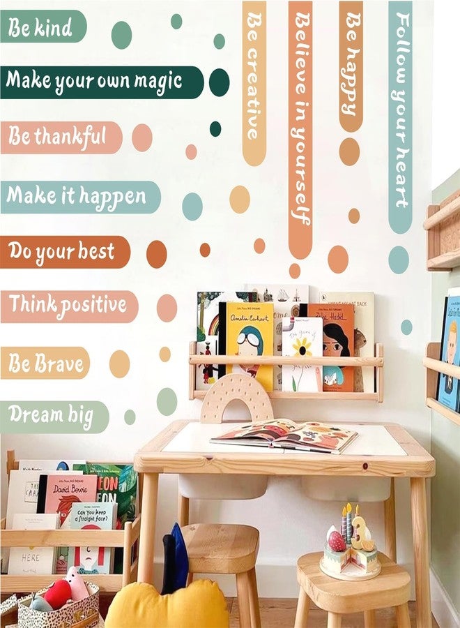 HATARU Colorful Inspirational Wall Sticker Decor Motivational Quotes Wall Stickers Positive Saying Sticker Decal for Classroom Removable Polka Dot Wall Art Decal for Nursery Kids Bedroom Preschool Home Decor - Image 3