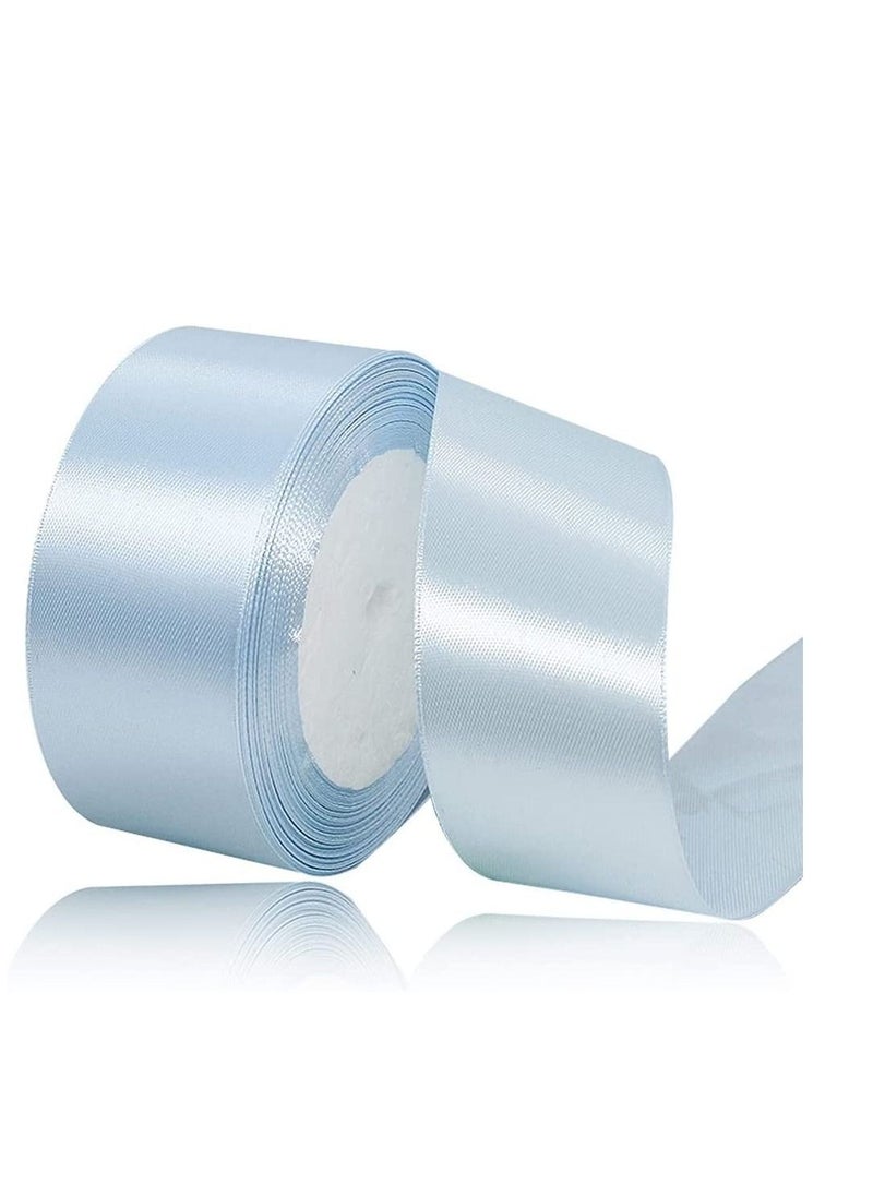 MARKQ Powder Blue Satin Ribbon 38mm x 25yd Fabric Polyester Ribbon for Gift Wrapping Party Favors Wedding Decorations Bow Making Bouquets Sewing Projects & Craft Supplies  - Image 1
