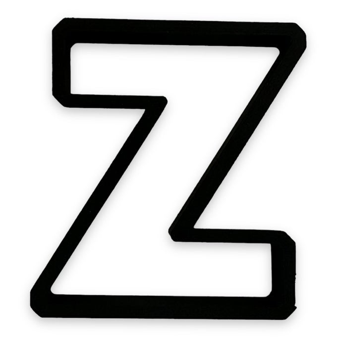 Z CAPITAL BLOCK LETTER COOKIE CUTTER WITH EASY TO PUSH DESIGN 35 INCH