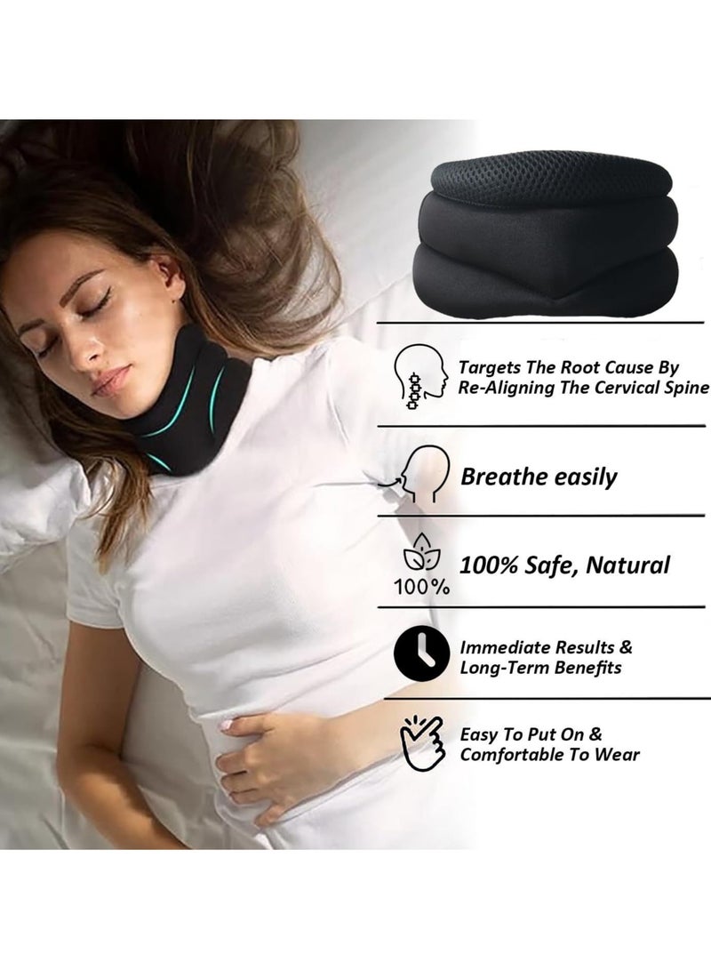 general 3-Layer Sponge Neck Brace - Anti-Forward Head Posture Corrector for Office Neck Pain Relief - Image 2