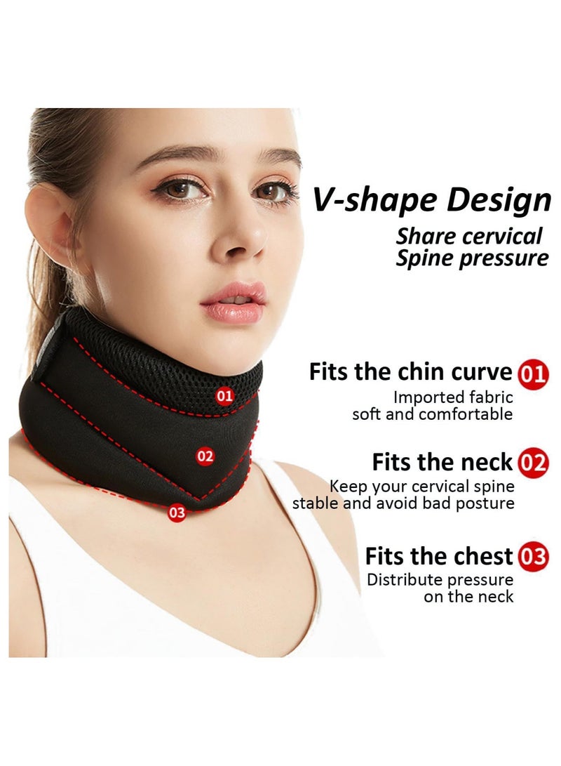 general 3-Layer Sponge Neck Brace - Anti-Forward Head Posture Corrector for Office Neck Pain Relief - Image 3