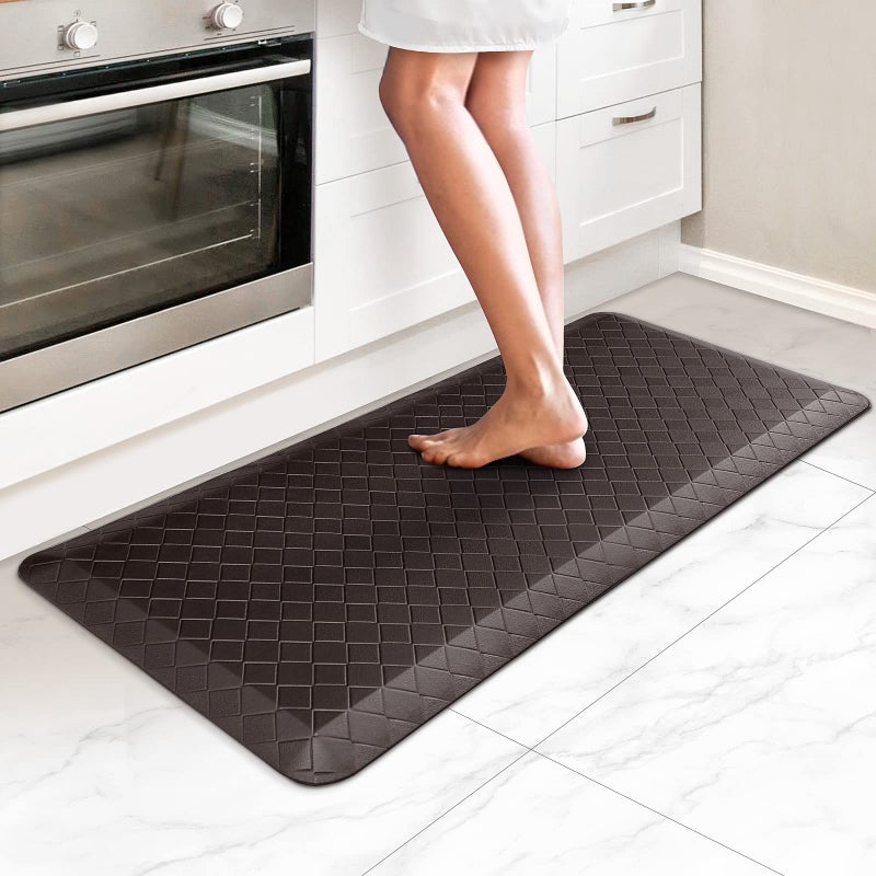 HappyTrends Kitchen Floor Mat  45 Inch Thick AntiFatigue Kitchen RugWaterproof NonSlip Kitchen Mats and Rugs Heavy Duty Ergonomic Comfort Rug for KitchenOfficeSink173 x 39 Chocolate