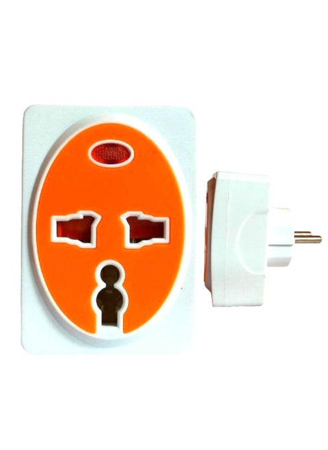2 Pin Multi Socket converter 2 in 3/2 Plug with light indicator