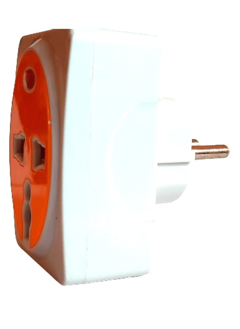 2 Pin Multi Socket converter 2 in 3/2 Plug with light indicator