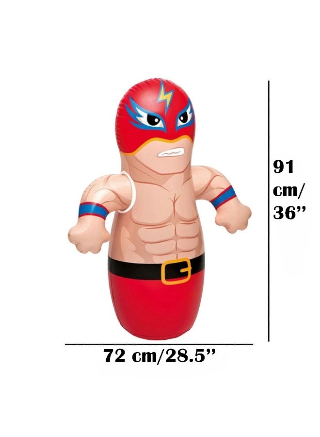 INTEX 3D BOP Bag Inflatable Blow Up Bopper Power Bag / Punching bag for Kids - Wrestler - Image 4