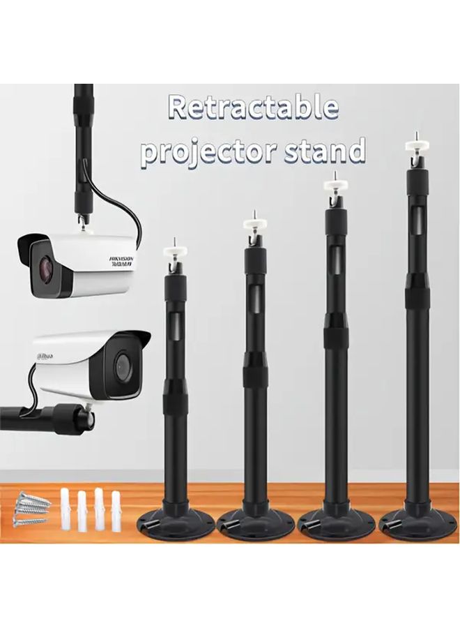 Heavy Duty Adjustable Telescopic Projector Camera Mount Bracket 200 400mm Extendable Pole Ceiling Wall Mount With Sturdy Base Compatible With Projectors Surveillance Systems Theater Office Outdoor Use Easy Setup - Image 1