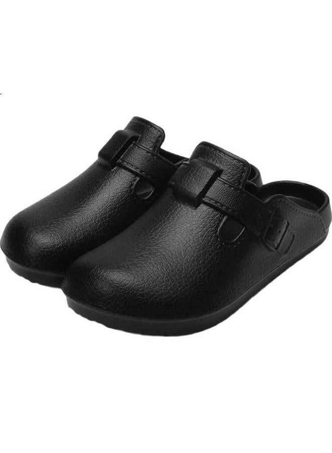 Scarecrow Strawman Buckle Slippers Men'S Thick-Soled Summer Indoor And Outdoor Wear Outdoor Couple Slippers Women Black 46-47 - Image 2