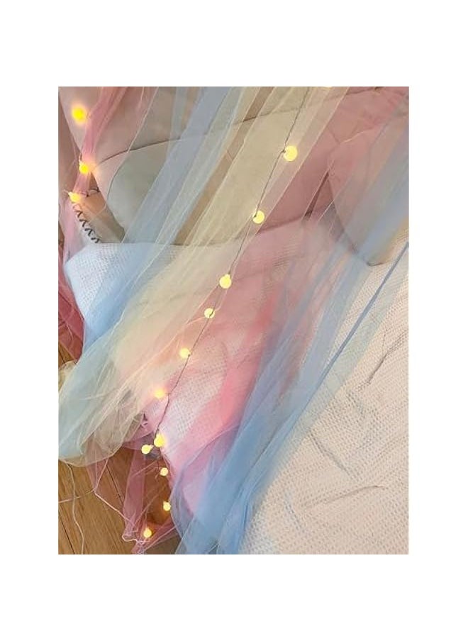 Mosquito Net Bed Canopy for Girls,Rainbow Canopy with LED Lights Bed Curtains Full Queen Size from Ceiling,Dome Mosquito Netting Bed Tent Twin Girls Princess Canopy King Bed Decor - pzsku/Z2FCF50B723D102BAD160Z/45/_/1731133676/dd270580-4737-4aec-9c16-0c9271c08b62