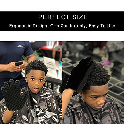 Supaze Curling Sponge Glove with Hair Twist Comb for Natural Curls - Men and Women - Image 5