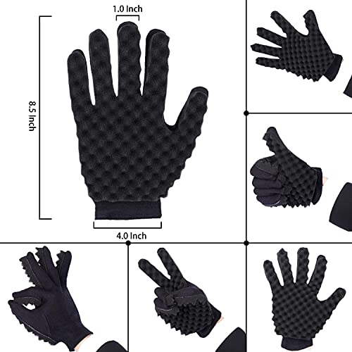 Supaze Curling Sponge Glove with Hair Twist Comb for Natural Curls - Men and Women - Image 2