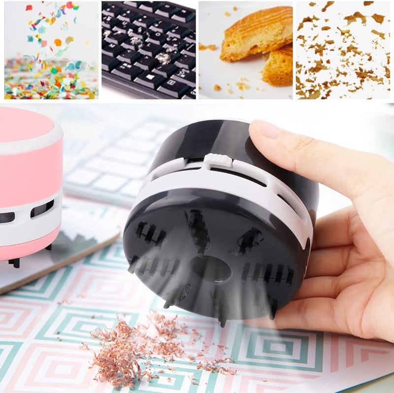 BeFunky Mini Crumb Vacuum Cleaner Portable Desktop Sweeper Handheld Cordless Multifunction Cleaning for Home,Office,Cars,Pet Hairs (Battery Not Included) Black - Image 2