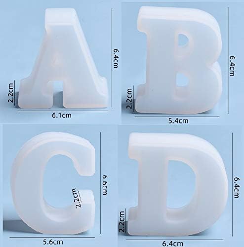 ESEENS 2.5 Inch 26 Pack English Alphabet Letter Mold - Silicone Mold for Resin Casting - Capital Letter Mold - Image 2
