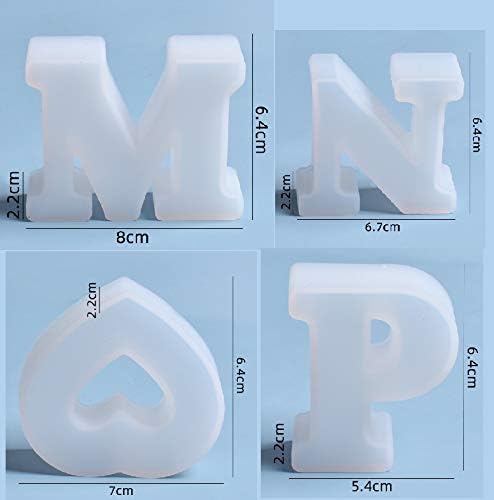 ESEENS 2.5 Inch 26 Pack English Alphabet Letter Mold - Silicone Mold for Resin Casting - Capital Letter Mold - Image 5