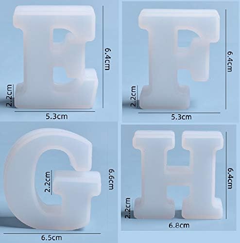 ESEENS 2.5 Inch 26 Pack English Alphabet Letter Mold - Silicone Mold for Resin Casting - Capital Letter Mold - Image 3