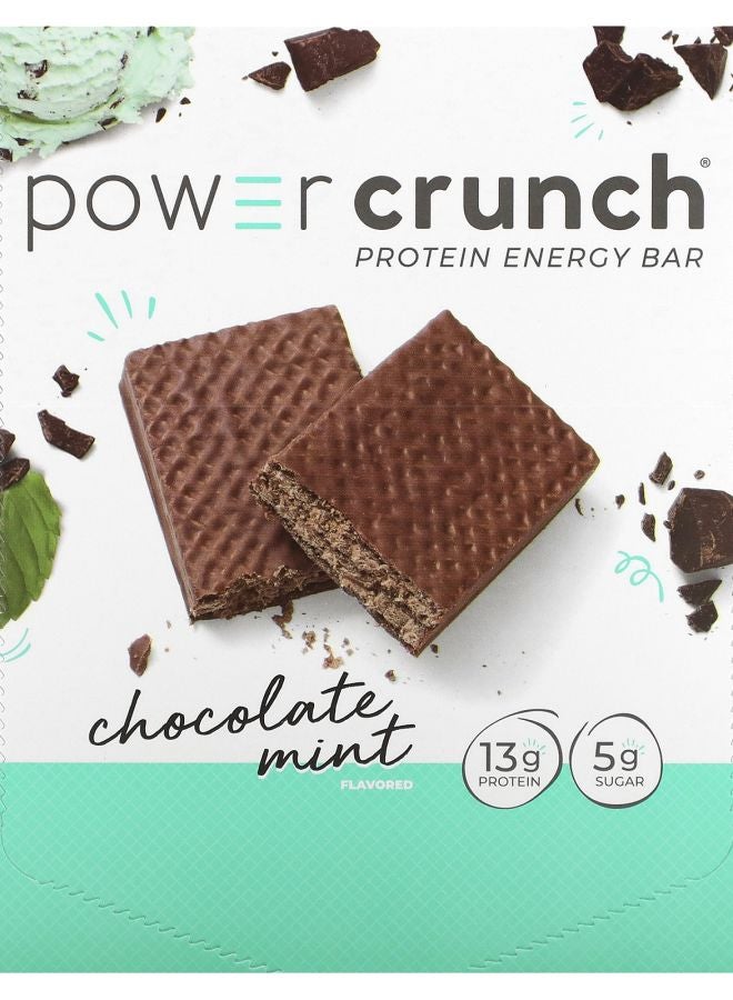 Power Crunch Protein Energy Bar Chocolate Mint 12 Bars 1.4 oz (40 g) Each