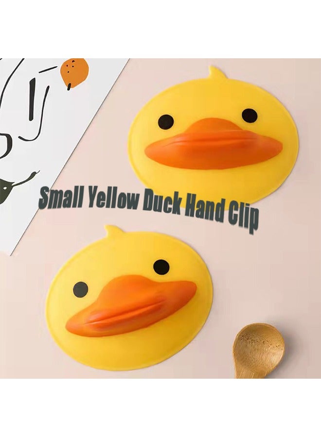 Cartoon Yellow Duck Pattern Anti-Heat Grip, Silicone Anti-Heat Insulation Hand Grip, Kitchen Anti-Heat Glove, for Kitchen, Cooking, Baking, Barbecue - Heat-Resistant Hand Grip (Yellow, A Pair)  - Image 2