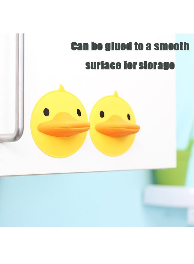 Cartoon Yellow Duck Pattern Anti-Heat Grip, Silicone Anti-Heat Insulation Hand Grip, Kitchen Anti-Heat Glove, for Kitchen, Cooking, Baking, Barbecue - Heat-Resistant Hand Grip (Yellow, A Pair)  - Image 3