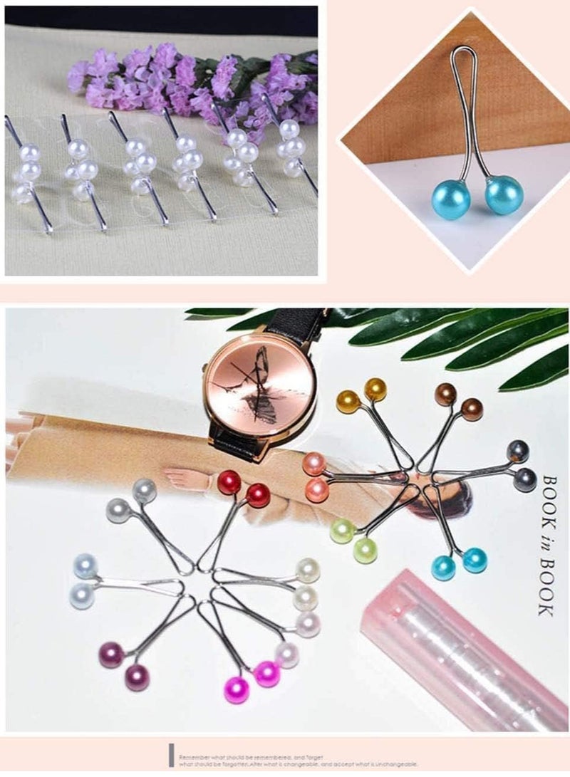 12pcs Muslim Hijab Clip Pins Simulated Pearl Women Girls Scarf Shawl Brooch Clip Hijab Buckles - Image 5