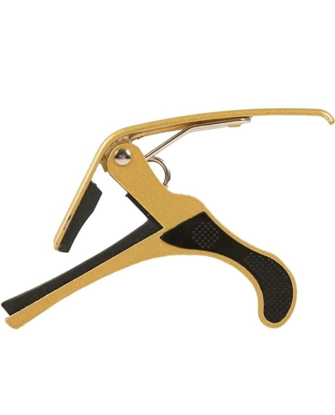 INEFABLE Guitar Metal Capo One Handed Quick Change For Ukulele, Electric & Acoustic Guitars (Gold - Pack Of 1) - Image 5