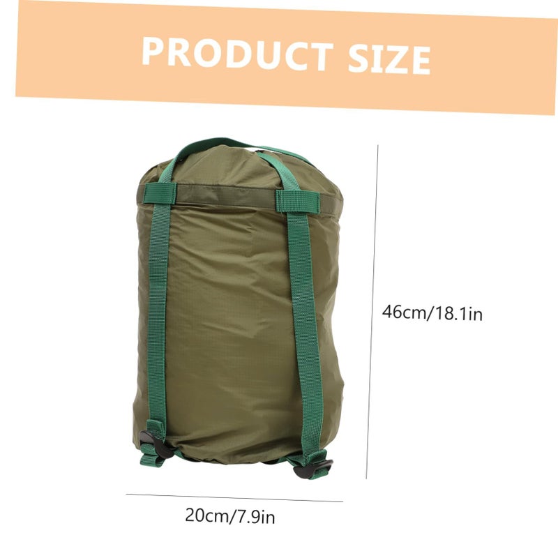 Olive Green Compression Bags for Camping Travel Quilts Stuff Sack Storage - Image 3