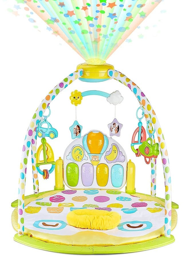 Arcanine Baby Gym Kick and Play Piano Activity –Large Play & Learn Infant Toys Jungle Gym– Baby Kick Piano Mat with Rotating Star Mobile & Star Projector - Image 1