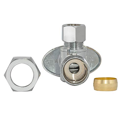 Eastman 3/8 Inch OD x 5/8 Inch OD (1/2 Inch Nom.) Quarter Turn Angle Stop Valve, Brass Plumbing Fitting, Chrome, 10738LF - Image 5