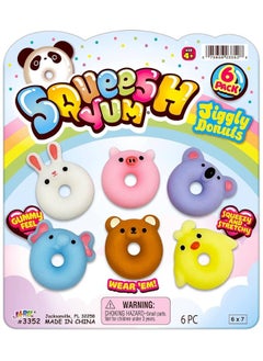 JaRu JA-RU Mini Mochi Squishy Animals (1 Pack) Cute Jiggly Donut Squishies for Kids & Adults, Boys & Girls. Stress Relief Fidget Gummy Toys. Bulk Party Favors Birthday Goodie Bags Class Prizes. 3352-1  - Image 4