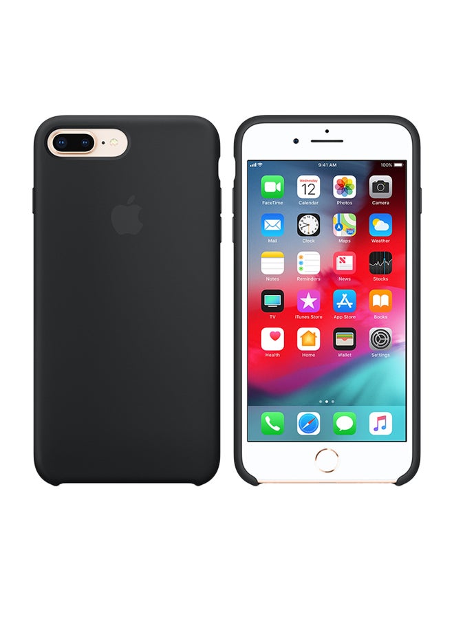اليشمك غطاء حماية من السيليكون لهاتف أبل آيفون 7 بلس/8 بلس أسود - Image 4