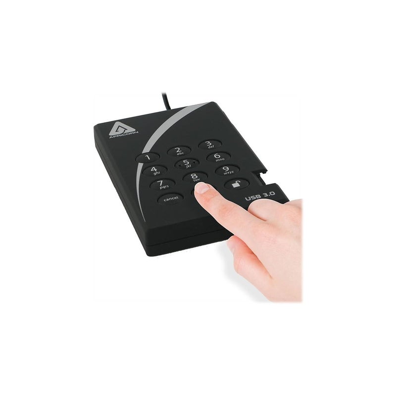 Apricorn قرص صلب خارجي Apricorn Aegis Padlock 3.0 سعة 2 تيرابايت USB 3.0، أسود (A25-3PL256-2000) - Image 2