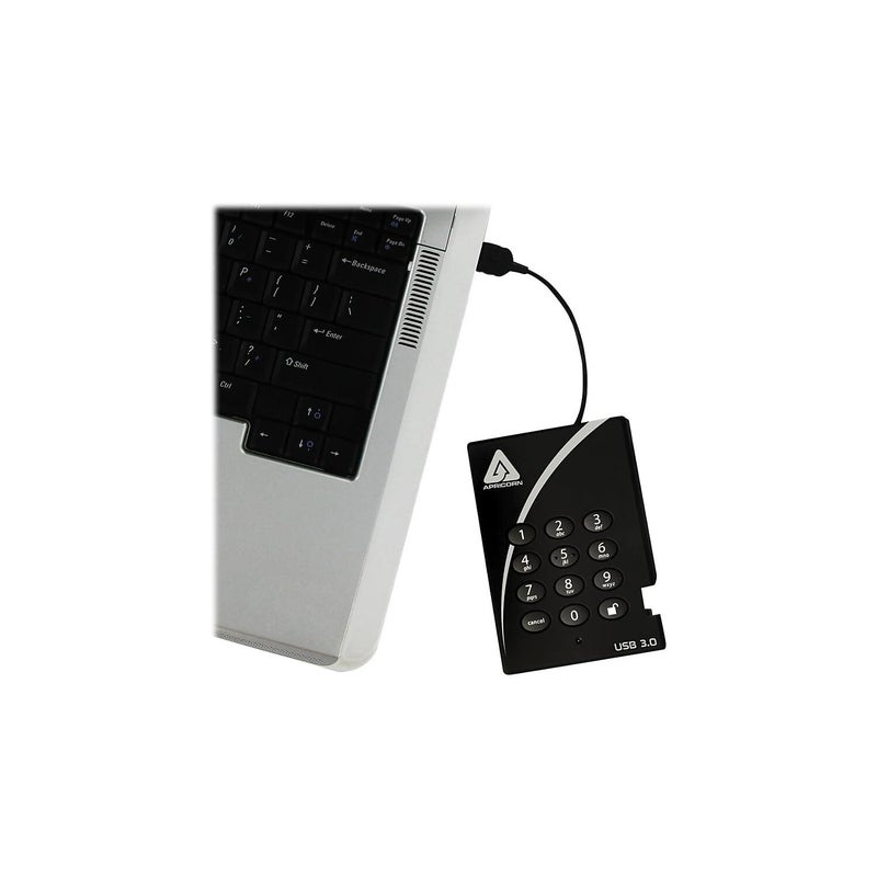 Apricorn قرص صلب خارجي Apricorn Aegis Padlock 3.0 سعة 2 تيرابايت USB 3.0، أسود (A25-3PL256-2000) - Image 4