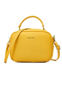 PIERRE LOUES Women's Cross-Body Bags Yellow Chain Bag Handbags for Women,Lightweight Crossbody Designer Shoulder Bag Purse,Ladies Fashion Phone Bag，Adjustable Strap PU Leather with Multi Zipper Pockets  - Image 1