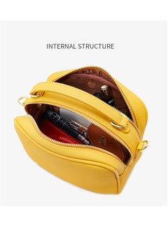 PIERRE LOUES Women's Cross-Body Bags Yellow Chain Bag Handbags for Women,Lightweight Crossbody Designer Shoulder Bag Purse,Ladies Fashion Phone Bag，Adjustable Strap PU Leather with Multi Zipper Pockets  - Image 2
