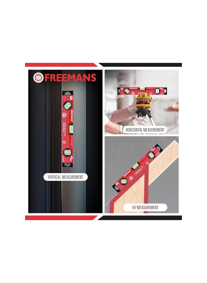 FREEMANS - Box Section Aluminum Spirit Level (30)