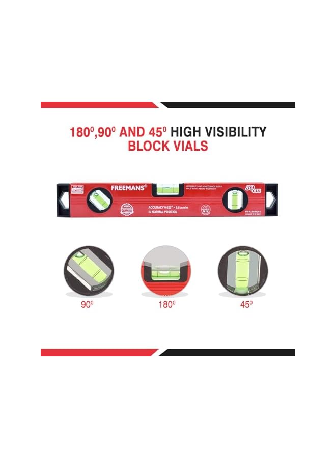 FREEMANS - Box Section Aluminum Spirit Level (30)