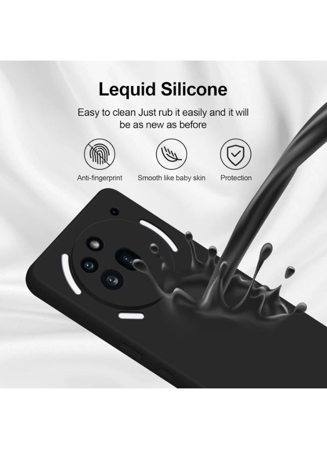BORTONY Nothing 3a Pro Case Liquid Silicone Case with Camera Protection Soft TPU Anti-Scratch Microfiber Lining Protective Cover for Nothing 3a Pro  - Image 3