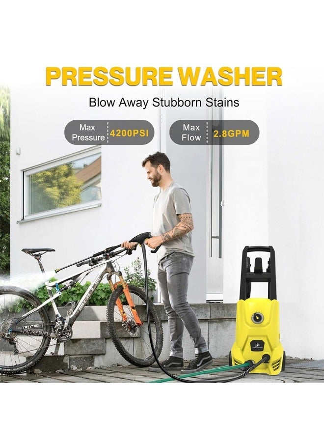 TOSCANA U Portable automatic high-pressure car wash machine, 1500W car wash pump with a 3-meter long hose - Image 3