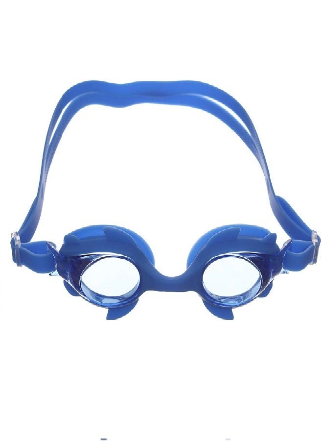 Generic Water World Swimming Goggles Anti Fog With Connected Earplug For Adults Blue  - Image 1