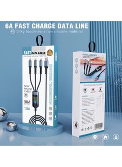 100W Transparent Digital Display Luminous Fast Charging One-to-Three Data Cable Suitable for Xiaomi Redmi Android Apple 6A Nylon Braided Data Cable High Current Fast Charging Cable Multi-head One-to-Three Thick Charging Cable Suitable for Galaxy S23, S22, S21, S20, A53, S10, Note 20, 10, 9, Moto Android Type-C Cable Three-in-one Fast Charging Nylon Braided USB Data Cable - pzsku/Z2FCFCB64AE82619C3901Z/45/_/1732172996/e0b38fd7-efc6-48ca-9df1-ce1269a59900