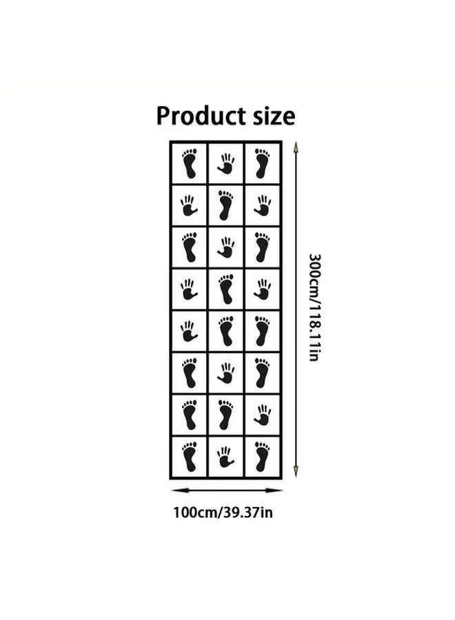 Red Foldable Linen Game Mat For Outdoor Team Building And Family Fun - Image 3