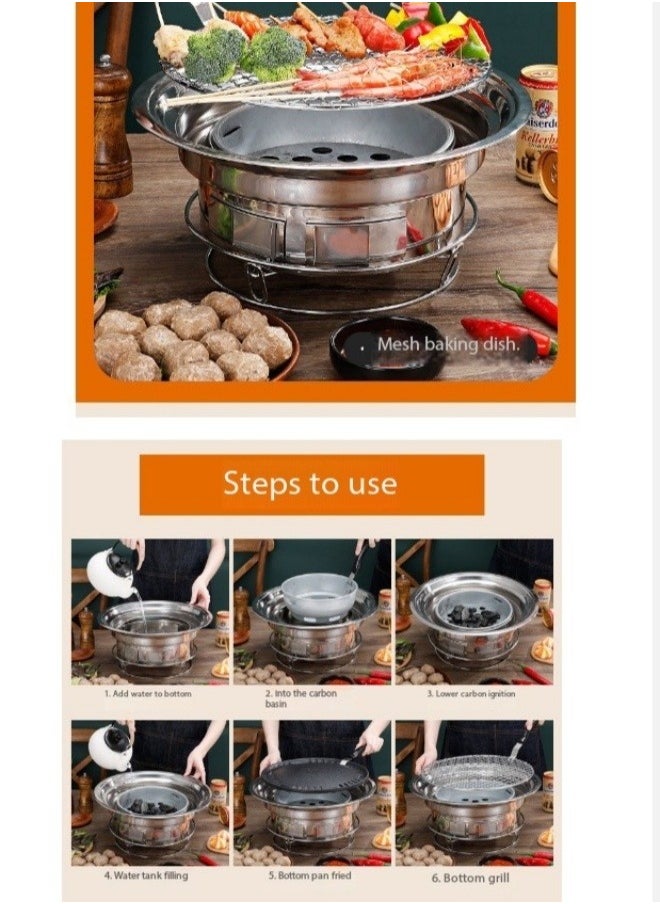 Barbecue grill around the stove for boiling tea, full set of smokeless charcoal stove, grill around the stove, barbecue grill outdoors in the garden Charcoal stove