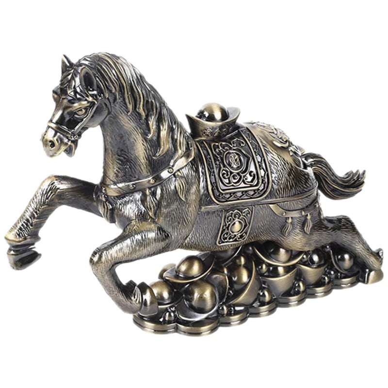 Vintage Metal Horse Ashtray With Engraving Classic European Style Desktop Home Office Smoking Accessory - Image 2